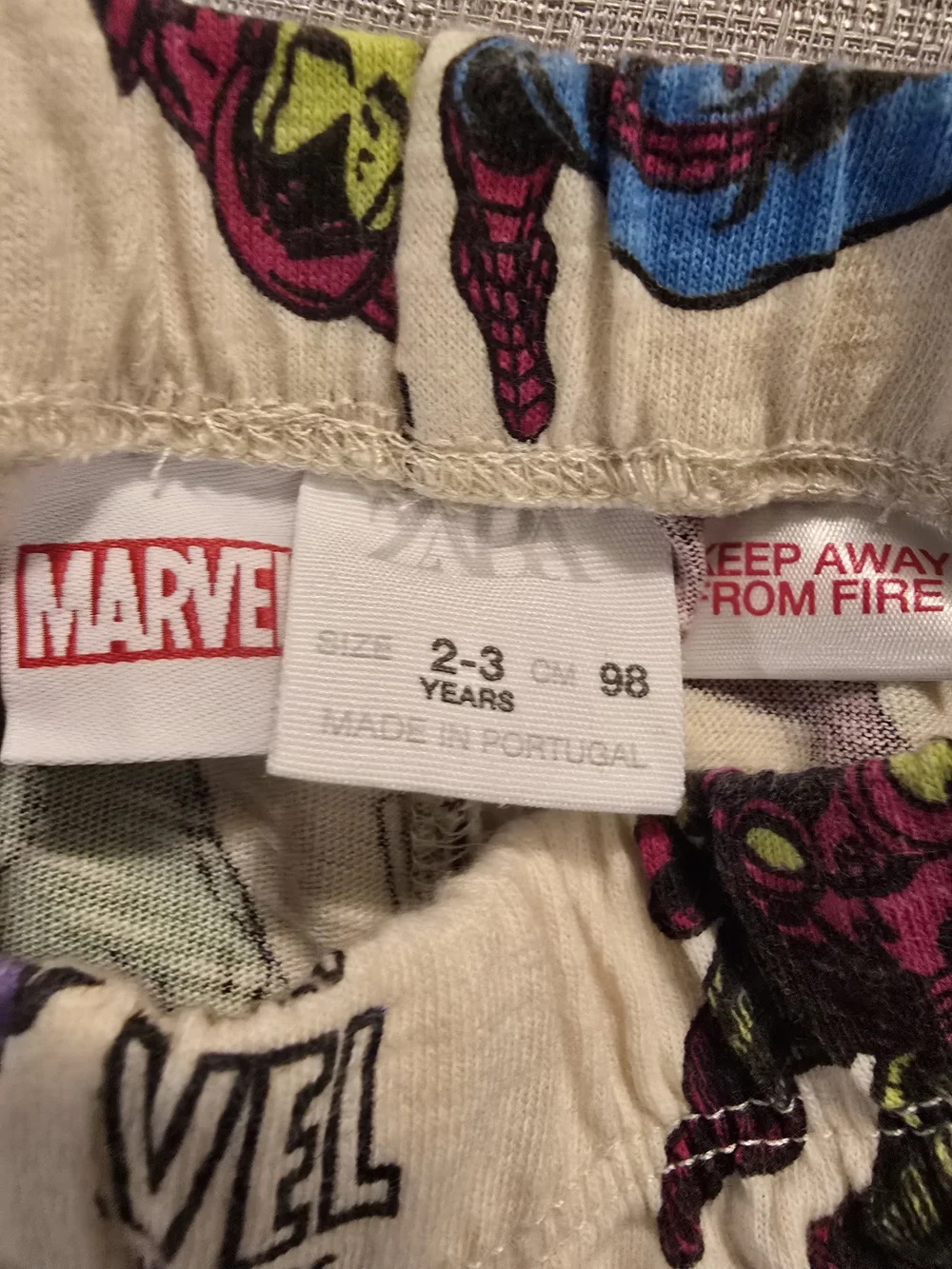 Marvel Toddler Shorts 2-3 Years 98cm Spider-Man Hulk Captain America